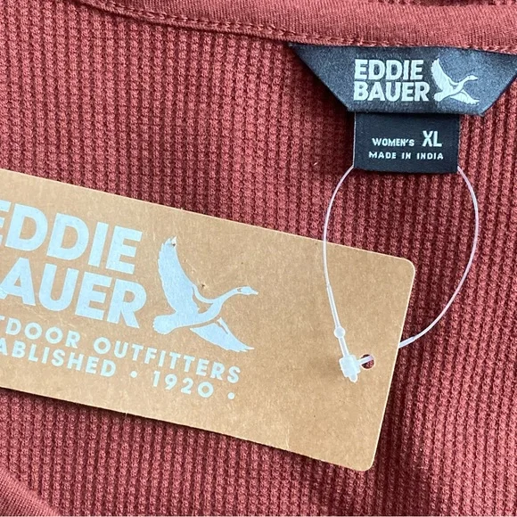 Eddie Bauer Thermal Waffle Knit Henley Shirt - Picture 5 of 6